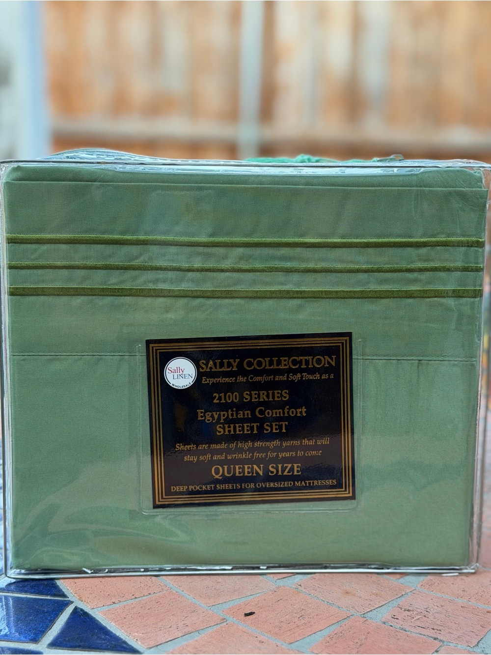 New Queen size 4PCS 2100 Series Egyptian Comfort Queen Sheet Set - almond green
